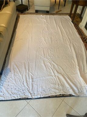 White Cutwork Tablecloth